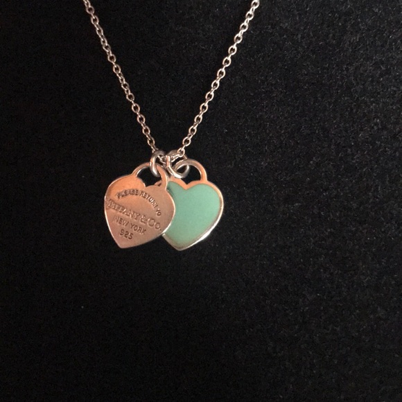 Tiffany & Co. Jewelry - Tiffany & Co. Mini Double Heart Tag Necklace